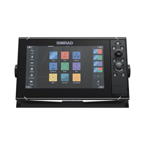 Pantalla Náutica 9 Pulgadas SolarMAX IPS / Procesador iMX 8 / Ecosonda Integrada 1kW CHIRP / GPS Incorporado / Conectividad Inalámbrica / Compatibilidad con Accesorios Simrad / Montaje Flush o Bracket / Incluye Mapa Mundial