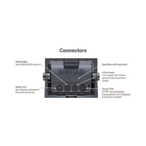 Display Multifuncional Simrad GO Series 9’’ / Pantalla Táctil Multi-touch / GPS Integrado / Ecosonda / Wi-Fi / Interfaz NMEA 2000 y Radar / Transductor 83/200 / Compatible con C-MAP Discover