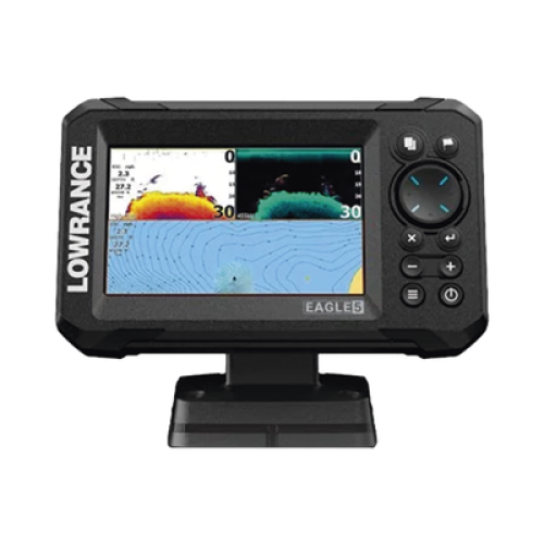 Eagle-5 ecosonda en pantalla horizontal IPS de 5 pulgadas, incluye transductor skimmer 50/200 kHz