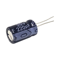 Capacitor Electrolítico Radial de Aluminio, 220 µFd, 25 Vcc, 105 °C, 8 x 11 mm. Capacitor Electrolítico Radial de Aluminio, 220 µFd, 25 Vcc, 105 °C, 8 x 11 mm.