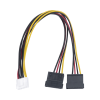 Cable Doble de Corriente SATA / Compatible con DVR's epcom / HIKVISION / 25 cms de Longitud Cable Doble de Corriente SATA / Compatible con DVR's epcom / HIKVISION / 25 cms de Longitud