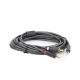 Cable Adaptador de 3.5mm Macho a 2 RCA Macho / 5 Metros (16.40 Pies) / Color Gris / Blindaje Múltiple / ABS / Alta Calidad