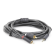 Cable Adaptador de 3.5mm Macho a 2 RCA Macho / 5 Metros (16.40 Pies) / Color Gris / Blindaje Múltiple / ABS / Alta Calidad