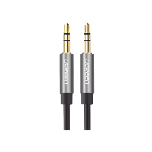 Cable Auxiliar 5 Metros / Conector 3.5mm a 3.5mm / Macho a Macho / Cubierta de TPE / Carcasa de Aluminio / Color Negro