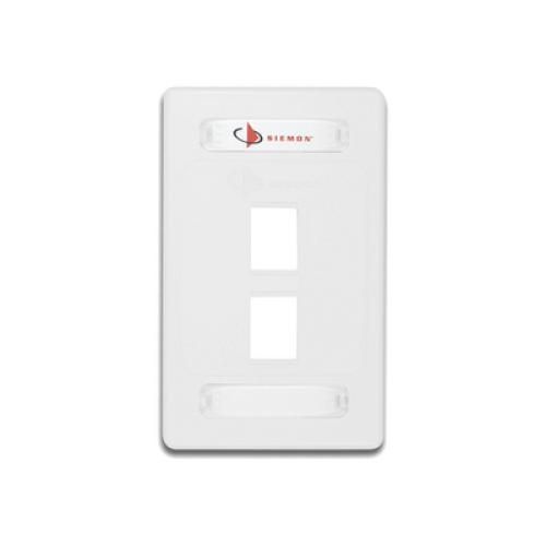 Placa de Pared Modular 10G MAX de 2 Salidas, Color Blanco