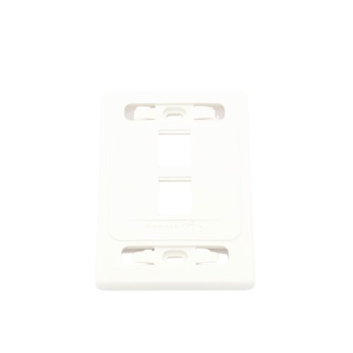 Placa de Pared Modular 10G MAX de 2 Salidas, Color Blanco