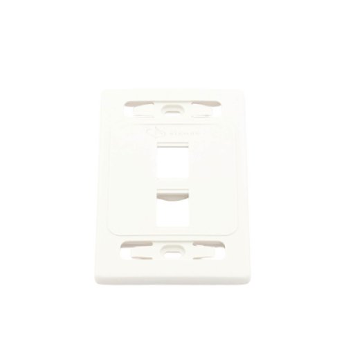 Placa de Pared Modular 10G MAX de 2 Salidas, Color Blanco