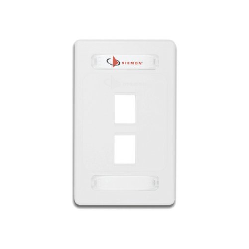 Placa de Pared Modular 10G MAX de 2 Salidas, Color Blanco