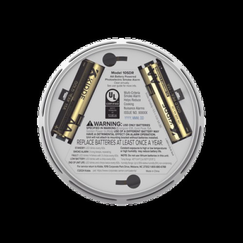 Detector de Humo Compacto Fotoeléctrico Autónomo | Batería Reemplazable AA | Modelo 21031428 | Paquete de 6