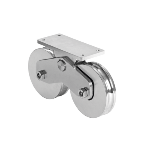 Rueda Doble de 16 cm / Capacidad Para Puertas de hasta 1920 kg / Canal Tipo 