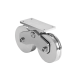 Rueda Doble de 16 cm / Capacidad Para Puertas de hasta 1920 kg / Canal Tipo 