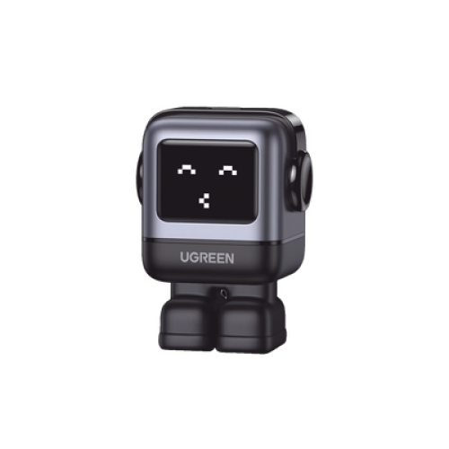 Cargador Mini GaNRobot 30W serie UNO | 1 USB-C de Carga Rápida | Tecnología GaN II | Multiprotocolo PD/QC/SCP/FCA | Carga Inteligente | Pantalla LED | Zapato Magnético Extraíble | Thermal Guard | Color Negro.