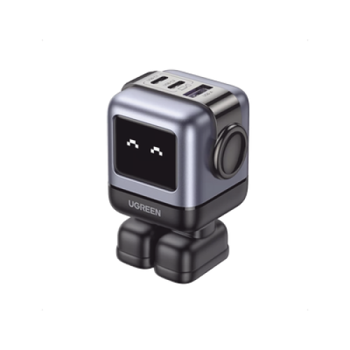 Cargador RobotGaN de 65W Serie UNO | 3 Puertos de Carga Rápida | 2 USB-C | 1 USB-A | PD 3.0 | QC 4.0 | Carga Inteligente | Tecnología GaN II | Zapato Magnético Extraíble | Carcasa Ignífuga | Pantalla LED Cargador RobotGaN de 65W Serie UNO | 3 Puertos de Carga Rápida | 2 USB-C | 1 USB-A | PD 3.0 | QC 4.0 | Carga Inteligente | Tecnología GaN II | Zapato Magnético Extraíble | Carcasa Ignífuga | Pantalla LED