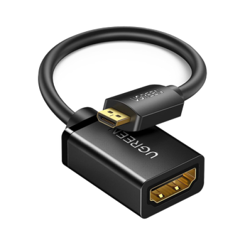 Adaptador Micro HDMI a HDMI (HDMI Tipo D) / 18Gbps / 4K@60Hz / HDR / Tecnología 3D / ARC / Carcasa PC+ABS / HDCP / Longitud de 22 cm (8.66 pulgadas)