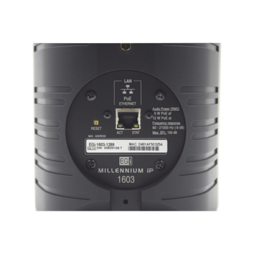 Bocina HiFi | PoE Ethernet IP | Altavoz de 2 vías | Potencia 12W | Protección IP66 | Color Negro