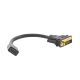 Convertidor DVI Macho a HDMI Hembra | Bidireccional | DVI 24+1 | 1080P@60Hz | Cable de 22 cm (8.66 Pulgadas) | Negro