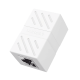Acoplador (Extensor de Cable Ethernet RJ45 a RJ45) | 1000Mbps | Compatibilidad con Cat7 Cat6A Cat6 Cat5e | Compatible con POE | Ignífugo | ABS | Color Blanco