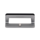 Soporte Vertical para Laptop / Adecuado para escritorio / Anchura Ajustable (12-26mm) / Amplia compatibilidad / Anti-Arañazos / Anti-Deslizante /Ajustable Mediante Tornillos / Color Plata / Aluminio + Silicona