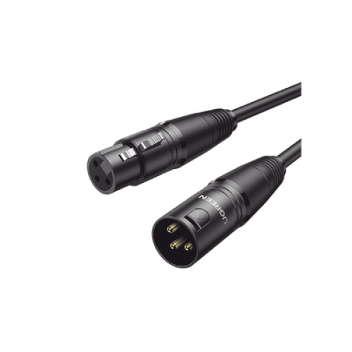 Cable para Micrófono XLR Tipo Canon Macho a Hembra | 5 Metros Plug & Play | Anti interferencias | Triple Blindaje | Alta Calidad | Color Negro
