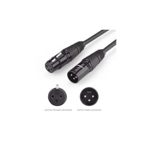 Cable para Micrófono XLR Tipo Canon Macho a Hembra | 5 Metros Plug & Play | Anti interferencias | Triple Blindaje | Alta Calidad | Color Negro