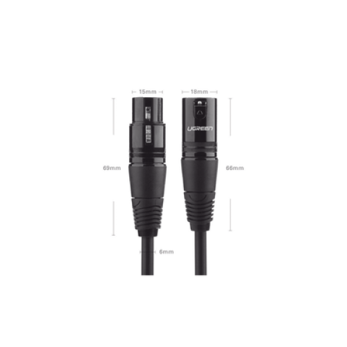 Cable para Micrófono XLR Tipo Canon Macho a Hembra | 5 Metros Plug & Play | Anti interferencias | Triple Blindaje | Alta Calidad | Color Negro