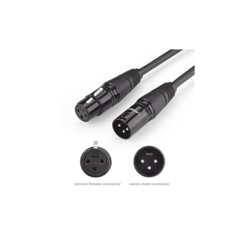 Cable para Micrófono XLR Tipo Canon Macho a Hembra / 10 Metros / Plug & Play / Antiinterferencias / Triple Blindaje / Alta Calidad / Color Negro