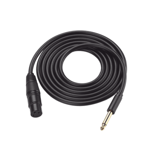 Cable para Micrófono Plug 6.35 mm (1/4 Inch) Macho a XLR Canon Hembra / Núcleo de Cobre / 5 Metros / Alta Calidad / Color Negro Cable para Micrófono Plug 6.35 mm (1/4 Inch) Macho a XLR Canon Hembra / Núcleo de Cobre / 5 Metros / Alta Calidad / Color Negro