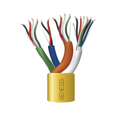 Carrete de Cable de 305 Metros (1000 Pies) / Color Amarillo / Compuesto por  6 x 22 AWG blindado, 4 x 18 AWG, 4 x 22 AWG, y 2 x 22 AWG / Para Aplicaciones en Control de Acceso