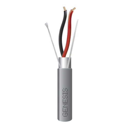 Bobina de 305 Metros (1000 Pies) / Cable 2 x 18 AWG / Color Gris / Blindado / Riser / Aplicaciones de Audio Control de Acceso y Automatización