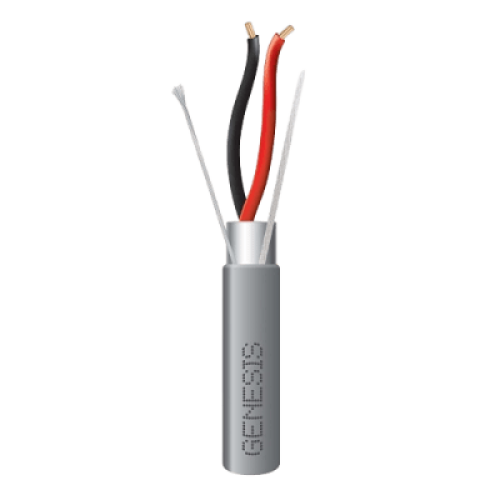 Carrete de 152 Metros (500 Pies) / Cable 2 x 18 AWG / Color Gris / Blindado / Riser / Aplicaciones de Audio Control de Acceso y Automatización