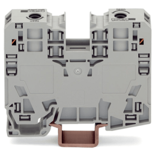Borna de Paso, 35 mm², POWER CAGE CLAMP, 125 A, 1000 V, Montaje Carril DIN 35x15, Gris, Para Conductores 6-35 mm², Conectores Laterales, Marcaje Lateral