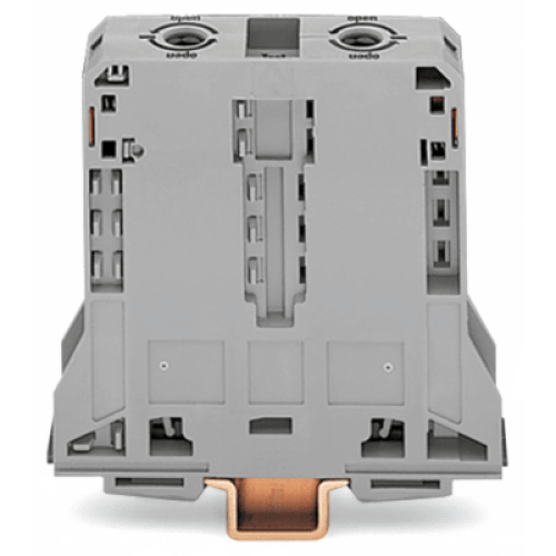 Borna de Paso para Corrientes Elevadas, 95 mm², POWER CAGE CLAMP, 2 Puntos de Conexión, 232 A, 1000 V, Montaje Carril DIN 35x15, Gris