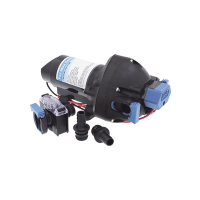 Bomba controlada por presión Par Max a 12 Vcd, caudal de 2 GPM, presión máxima 35 psi, para manguera de entrada con orificio de 38 mm (1½”), manguera de descarga con orificio de 25 mm (1”) Bomba controlada por presión Par Max a 12 Vcd, caudal de 2 GPM, presión máxima 35 psi, para manguera de entrada con orificio de 38 mm (1½”), manguera de descarga con orificio de 25 mm (1”)