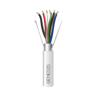 Carrete de 305 Metros (1000 Pies) / Cable de Cobre / 6 x 18 AWG / Plenum / Color Blanco / Blindado / Para Aplicaciones de Alarmas de Intrusión / Control de Acceso / Automatización / Interfonos y Tv Porteros