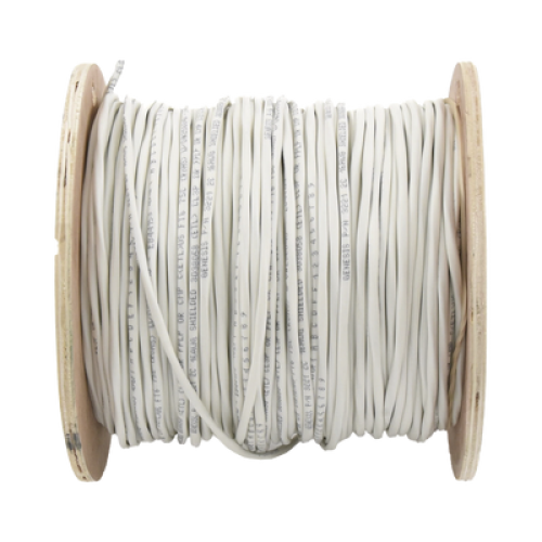 Carrete de 152 Metros (500 Pies) de Cable / 2 x 16 AWG / Blindado / Plenum / Color Blanco / Para Aplicaciones de Audio, Seguridad y Control