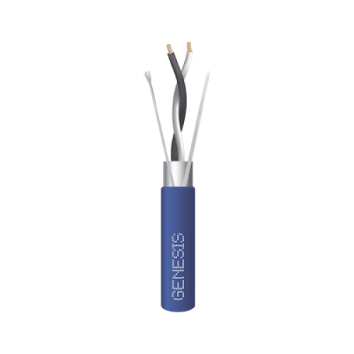 Bobina de 305 Metros (1000 Pies) / Cable 2 x 22 AWG / Color Azul / Blindado / Plenum / Trenzado para Aplicaciones de Transmisión de Datos a Alta Velocidad para Automatización, EIA-485, BACnet y Otros Sistemas de Comunicación