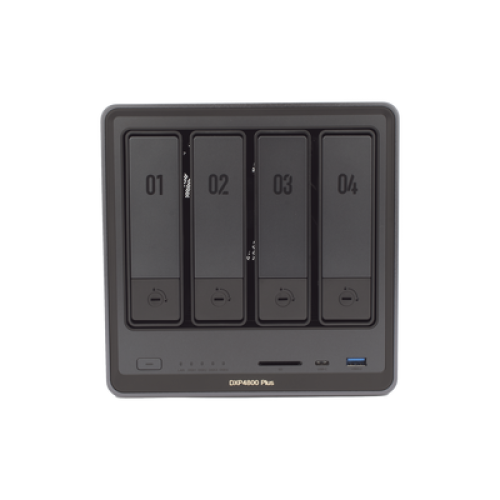 NAS UGREEN NASync DXP4800 Plus / Procesador Intel Pentium Gold 8505 5 Núcleos / 4 Bahías SATA + 2 M.2 NVMe PCIe 4.0 / 8GB DDR5 Expandible a 64GB / 10GbE + 2.5GbE / USB 3.2 Gen 2 Tipo C / HDMI 4K / Sistema Almacenamiento Conectado Red