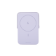 Power Bank Inalambrico | 5000mAh | 7.5W  |  Con Emojis de Estado | Carga Rápida USB-C Bidireccional  | Pantalla TFT  Inteligente | 13 niveles de Proteccion | Con Holder | Color Purple.