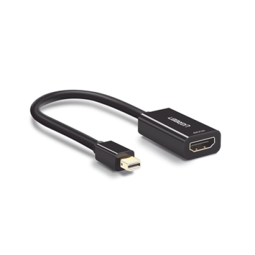 Convertidor Mini Display Port a HDMI / 4K@30Hz / Thunderbolt / Blindaje Interno Múltiple / Carcasa ABS / Longitud de 25 cm (9.84 pulgadas)