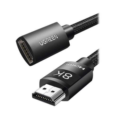 Cable de Extensión HDMI 8K | 1 Metro (3.28 Pies) | Macho a Hembra | HDMI 2.1 | 8K@60Hz | Núcleo de Cobre Puro 28AWG | Soporta la Conexión de Hasta 3 Metros (9.84 Pies) de Largo en HDMI 2.1