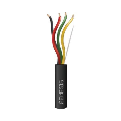 Carrete de Cable 305 Metros (1000 Pies) / 4 x 18 AWG / Cable Direct Burial / Para Uso en Intemperie / Uso en Aplicaciones en Sistemas de Detección de Incendio, Sistemas de Evacuación, Control de Acceso