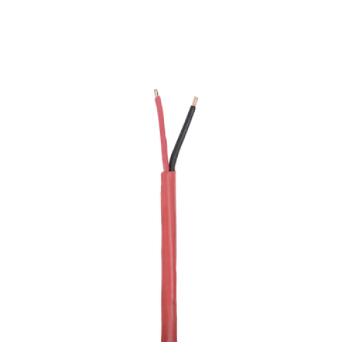Bobina de 305 Metros (1000 Pies) de Alambre / 2 x 18 AWG / Riser / Tipo FPLR-CL3R, FT4 / Color Rojo / Para Aplicaciones en Sistemas de Detección de Incendio y Sistemas de Evacuación