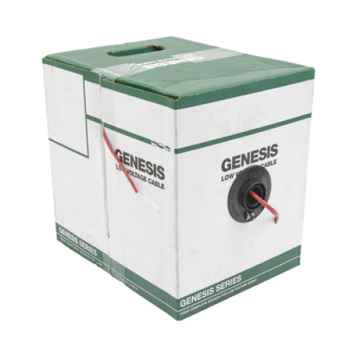 Bobina de 152 Metros (500 Pies) de Alambre / 2 x 18 AWG / Riser / Resistente al Fuego / Color Rojo / Tipo FPLR- CL3R - C(UL) -FT4 / Para Sistemas Contra Incendio o Sistemas de Evacuación