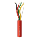 Bobina de 305 Metros (1000 Pies) de Alambre / 4 x 18 AWG / Riser / Tipo FPLR-CL3R / Resistente al Fuego / Color Rojo / Para Sistemas Contra Incendio o Sistemas de Evacuación