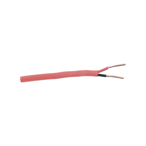 Carrete de Alambre de 305 Metros (1000 Pies) / 2 x 14 AWG / Riser / Tipo FPLR-CL3R / Color Rojo / Para Aplicaciones en Paneles de Detección de Incendio y Sistemas de Evacuación