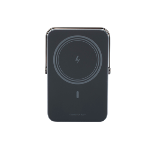 Power Bank Serie UNO Inalambrico | 10000mAh | 7.5W/20W  |  Con Emojis de Estado | Carga Rápida USB-C Bidireccional  | Pantalla TFT  Inteligente | Con Holder | Color Grey.