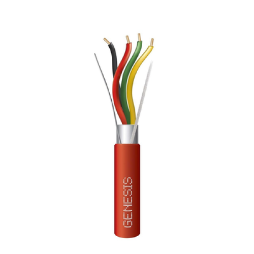 Carrete de 305 Metros (1000 Pies) de Alambre / 4 x 16 AWG / Blindado / Plenum / Tipo FPLP / Color Rojo / Para Aplicaciones en Sistemas de Detección de Incendio y Sistemas de Evacuación