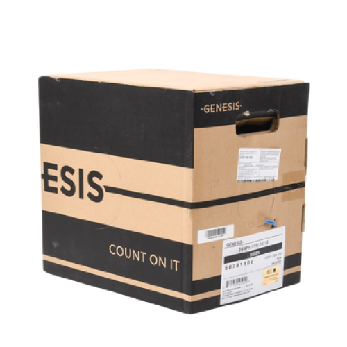 Bobina de 305 Metros (1000 Pies) Cable Par Trenzado Nivel 5 (CAT 5e) / CMR / Color Azul / 4 Pares de Conductores Sólidos de Cobre AWG 24 / Para Aplicaciones de CCTV, Redes de Datos, IP Megapixel, Control RS485