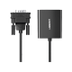 VGA Macho / Salida: HDMI Hembra / Resolución de 1080P@60Hz / Puerto Estéreo de 3.5 mm / Plug and Play, Sin Controlador / Longitud del Cable 15 cm (5.91 Pulgadas). / Incluye Cable de Alimentación USB / Incluye Cable de Audio de 3.5mm.