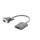 VGA Macho / Salida: HDMI Hembra / Resolución de 1080P@60Hz / Puerto Estéreo de 3.5 mm / Plug and Play, Sin Controlador / Longitud del Cable 15 cm (5.91 Pulgadas). / Incluye Cable de Alimentación USB / Incluye Cable de Audio de 3.5mm.